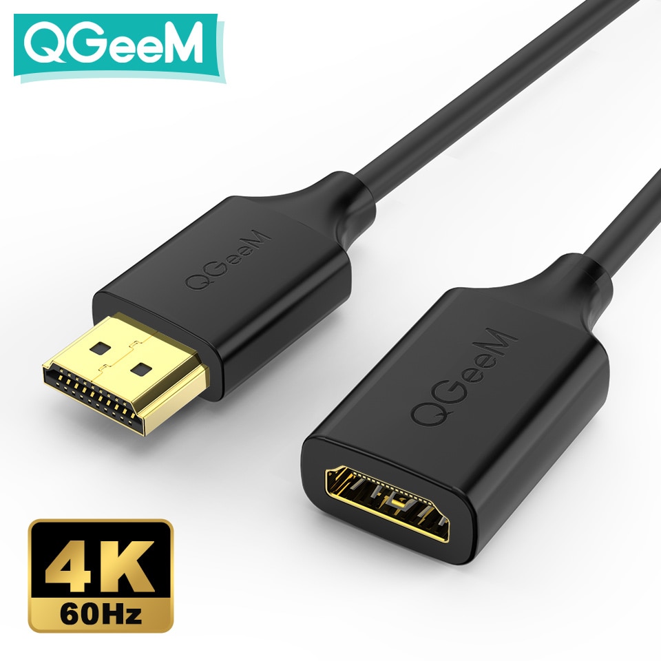 QGeeM 4K HDMI Extension Cable Extender Adaptador HDMI 2.0 para Xiaomi Xbox Series X PS5 PS4 TV Box Chromebook Computadoras portátiles Tabletas Apple TV Macho a hembra HDMI Divisor HDMI Cables de alambre digital 4K HDMI