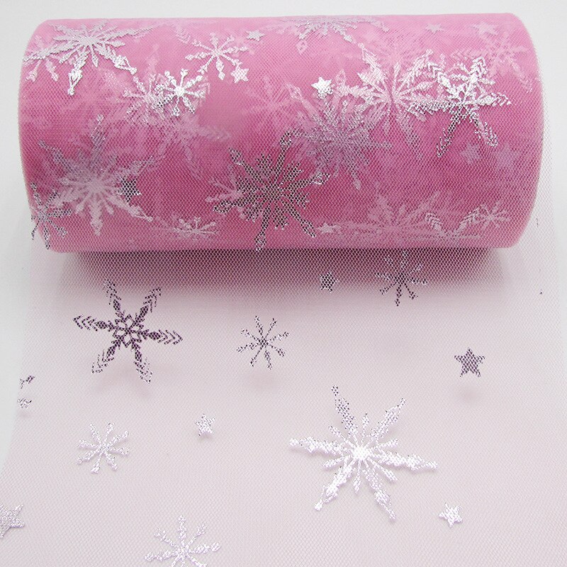 6cm*25 yards snefnug skinnende tyl ruller organza fødselsdag dekoration bryllup indretning festartikler baby shower tutu nederdel