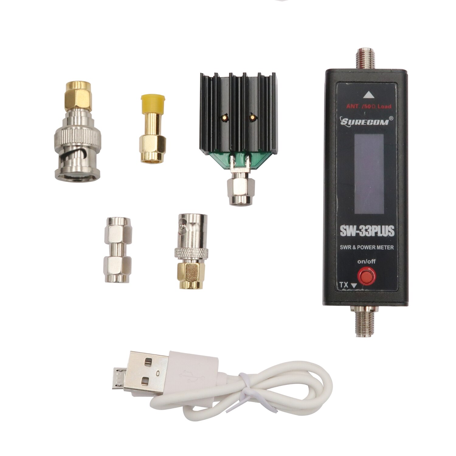 SURECOM SW-33 Plus VHF/UHF 100W POWER 125-525 MHz Mini RF Power &amp; SWR Meter and Easy to Install Handheld Radio
