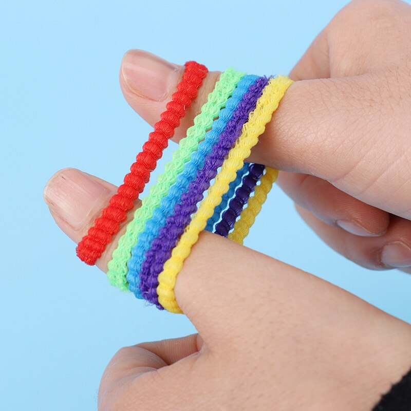 100 Pcs Colorful Child Kids Hair Holders Hairband Cute Rubber Hair Band Elastic Accessories Girl Charms Headwear
