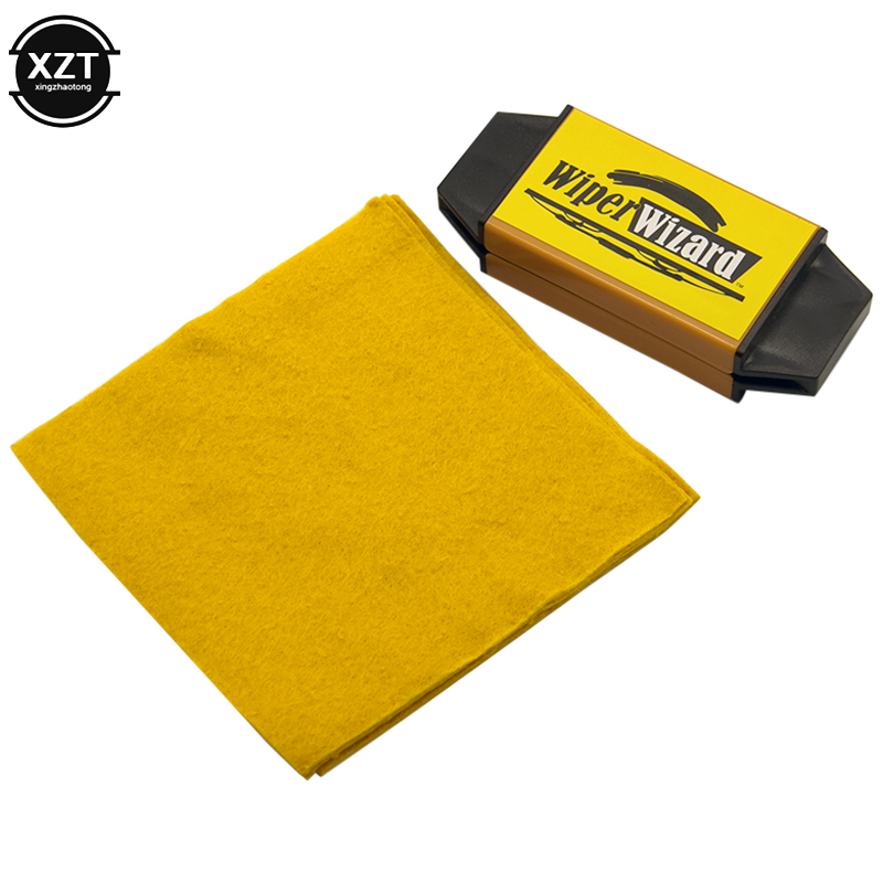 12,5X4,8 cm Auto Wischer Magier Klinge Restaurator mit 5 stücke Magier Tücher Wischer Reinigung Pinsel Lieferwagen Windschutzscheibe reiniger Auto-Styling