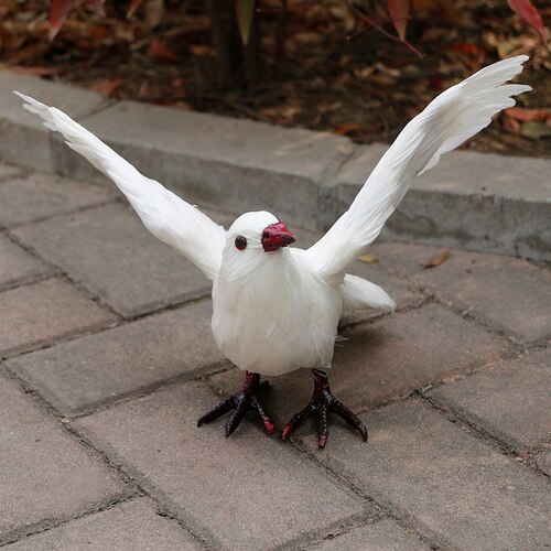 Tuin Decoratie Simulatie Witte Duif Dier Vredesduif Gazon Simulatie Speelgoed Balkon Bruiloft Simulatie Knuffel DD60FZ: Style 2