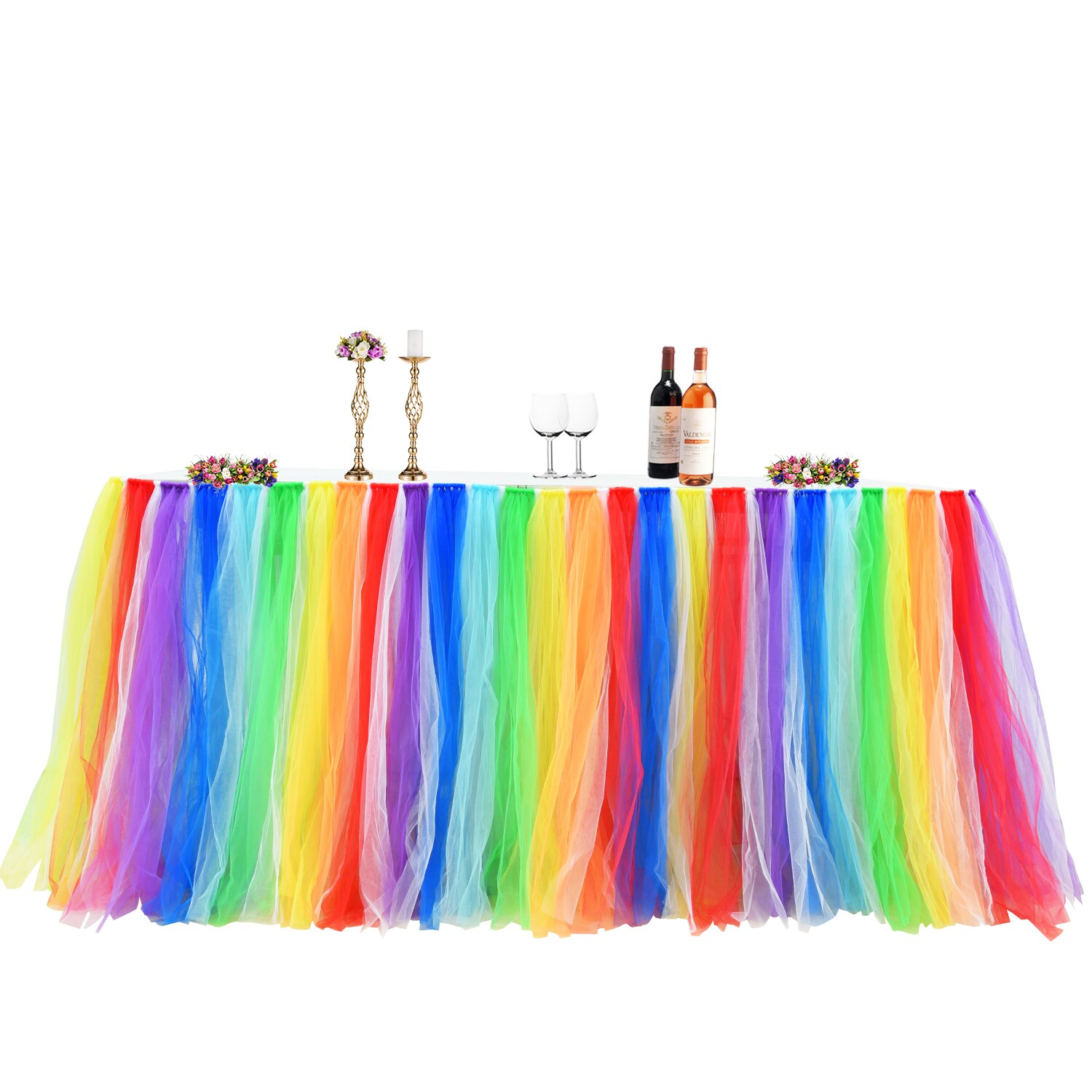 Party Tulle Tutu Table Skirts for Baby Bridal Shower Birthday Party Wedding Party Table Skirt Cover Home Decorations Supplies: Colorful