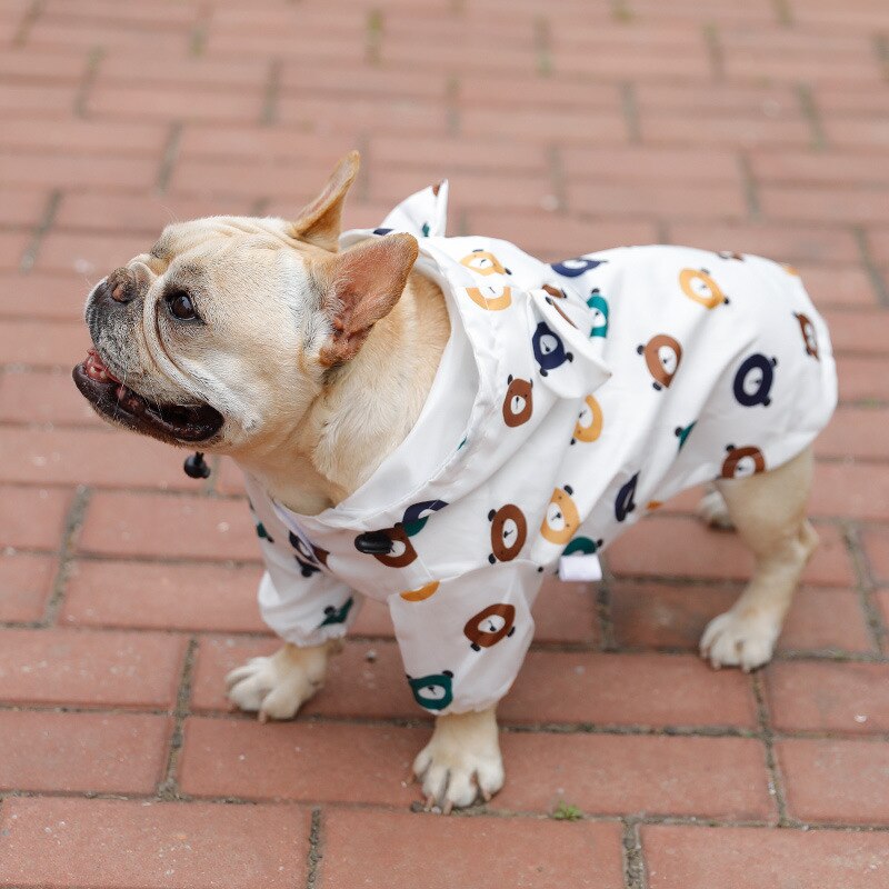 Impermeable para perro mascota impermeable al aire libre ropa para perro Chihuahua Bulldog francés Pug perro lluvia abrigo mascota chaquetas de dibujos animados suministros para mascotas