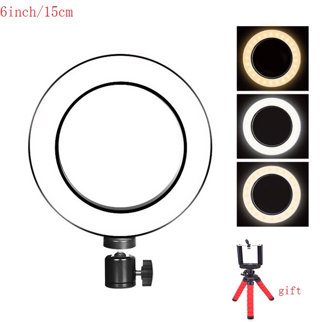 10inch Ring LED Verlichting 6inch Kleine Ring Licht met mini statief en en telefoon houder als