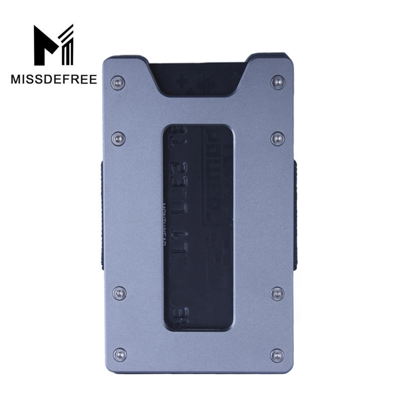 Minimalist Carbon Fiber Slim Wallet for Men & Women Slim Front Pocket Wallet & Credit Card Holder RFID Blocking: Gray