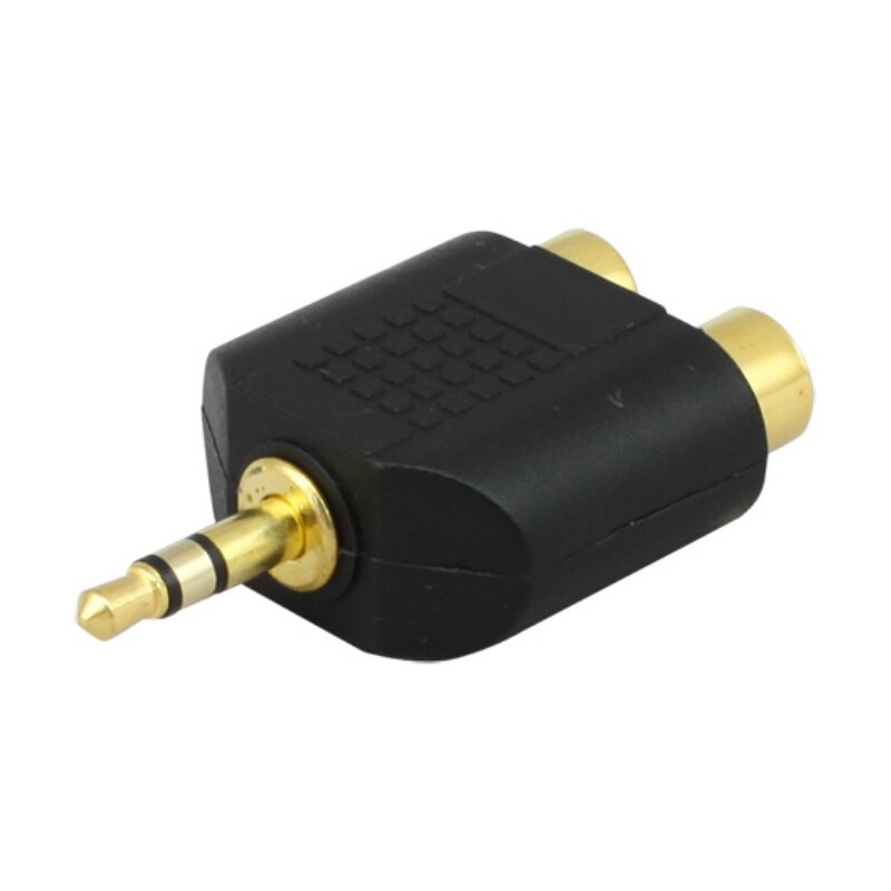 3.5mm Stereo Male To 2 RCA Female Adapter Male Jack Out Plug To 2X RCA Female Splitter Adapter Connector M/F for phone mp3 4 cd