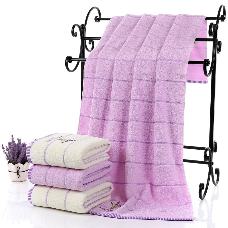 Luxe 100% Lavendel Katoen Handdoek Set Badhanddoeken Voor Volwassenen/Kind 1Pc Gezicht Handdoek 2 stuks Voor Badkamer 3 Stuks