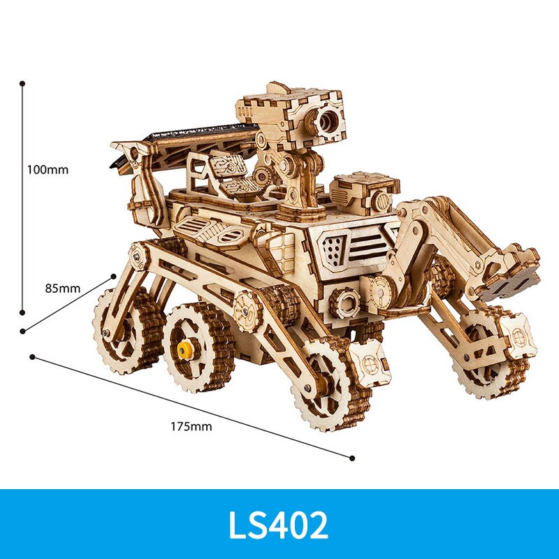 Robotime ROKR DIY 3D Wooden Puzzle Gear Model Building Kit Toys for Children Teens: LS402