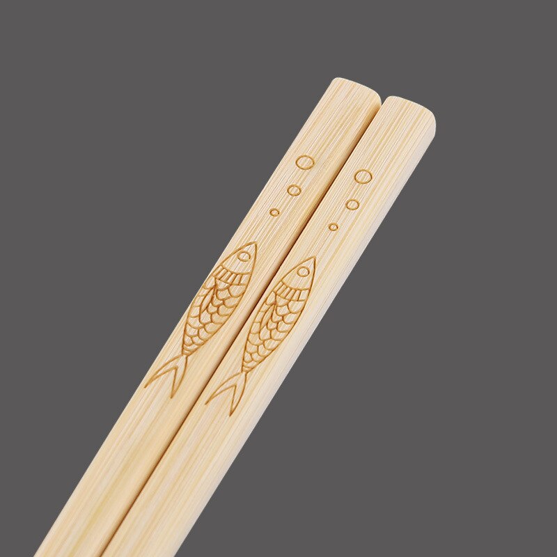 5 Pairs Natural Bamboo Wood Chopsticks Fish Healthy Chinese Reusable Kitchen Sushi Food Stick Tableware Sushi Chopstick