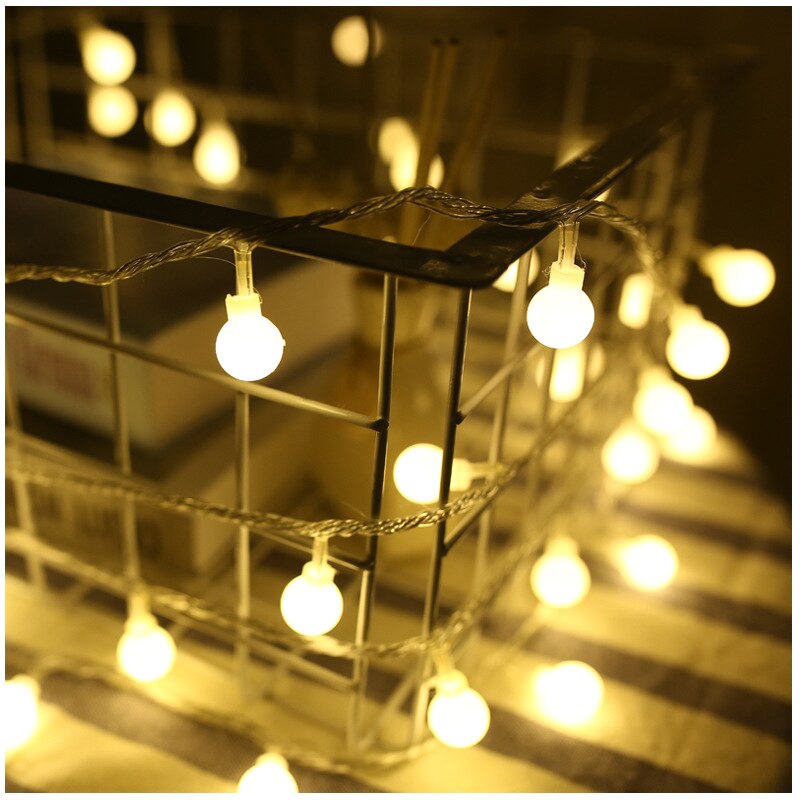 Bruiloft Decor Festoen Led String Lights Battery Power Kerst Led Bal Guirlande Verlichting Decoratie Boom Lichten Outdoor