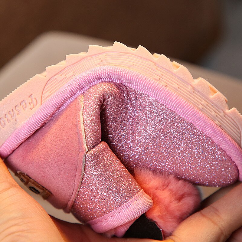 Enfants chaussures enfants bottes de neige chaussures d'hiver pour enfants filles garçons peluche bébé bottes confortable fille enfant en bas âge bottes 1 2 3 ans