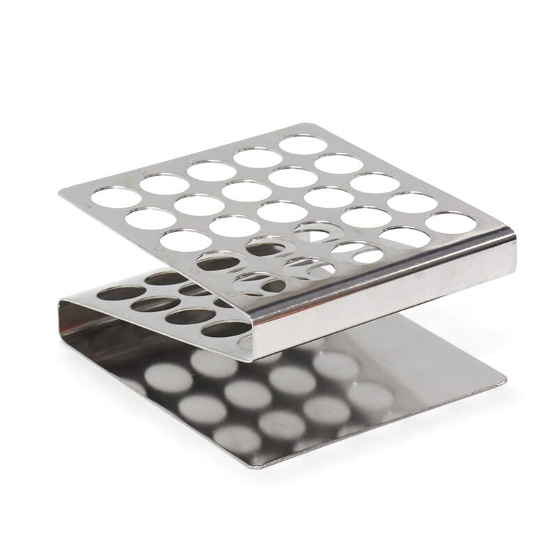 Stainless Steel Test Tube Rack, Z Shape Tube Rack, Suitable for Tubes of Dia. less than equal 17mm, 24Holes