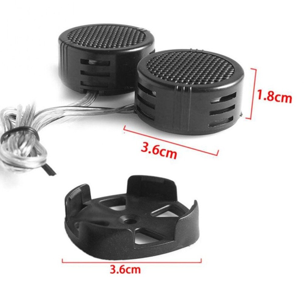 2 uds coche 500w potencia incorporada resistente y Durable cruces de altavoces Tweeter de cúpula de tamaño compacto