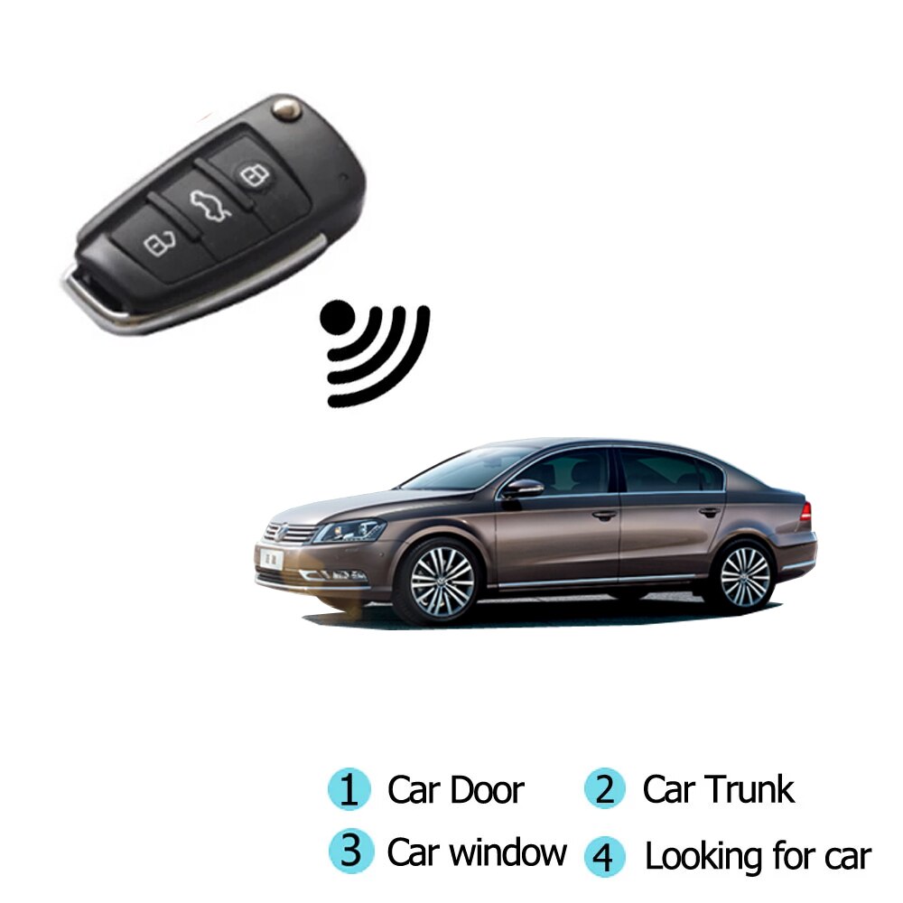 Universal 12V Car keyless entry system with remote controller open trunk / window Auto Start Stop Central Door lock