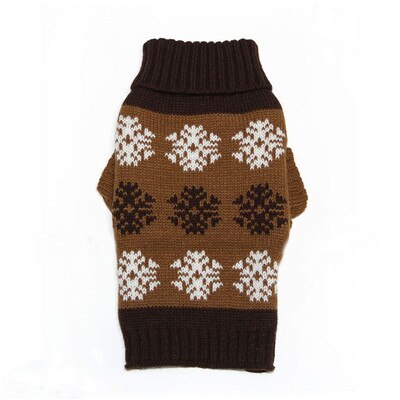 Chandail de noël en tricot | Rennes, animal de compagnie, chat chien, chiot rayé, vêtements chauds pour petits chiens, Costume Chihuahua bouledogue français: Coffee / XS