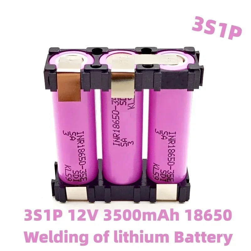 35E 20A 18650 3500mAh 7000mAh 2S 3S 4S 5S 6S/1P 2P 7.4V 12.6V 14.8V 18V 25.2V for screwdriver battery welding battery pack: black
