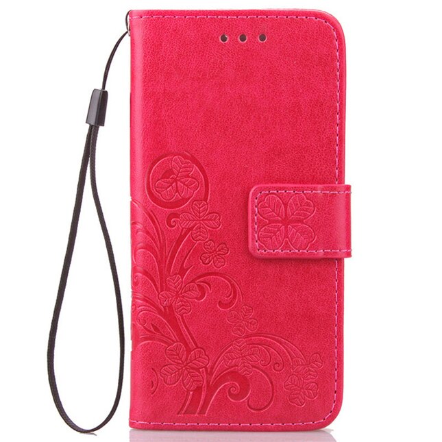 Cover Huawei Y5 II Case Silicone Leather Flip Wallet Case For Huawei Y5 II / Y5 2 Cover Huawei Honor 5A LYO-L21 CUN L21 U29 Case: W-Red