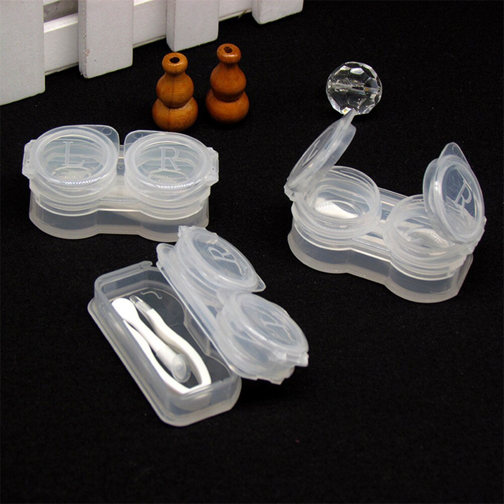 Estuche para lentillas portátil Kit para accesorios de viaje incluye pinzas conjunto de succión ABS Estuche para gafas Multicolor al por mayor