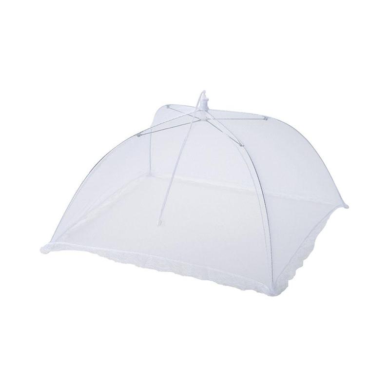 White Square Up Folding Mesh Insect Cover Umbrella Screen Food Insects Barbecues Biting Prevent