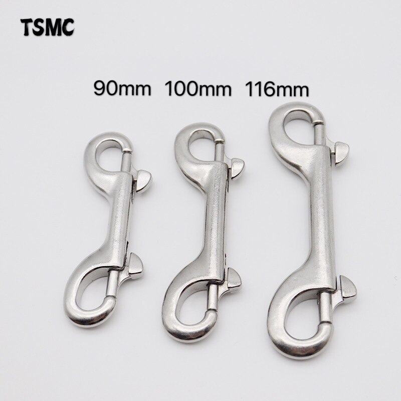 Dive Durable Stainless Steel Double Ended Clip Hook Bolt Snap Scuba Diving Buckle Diving Kayak Paddle Leash Accessories