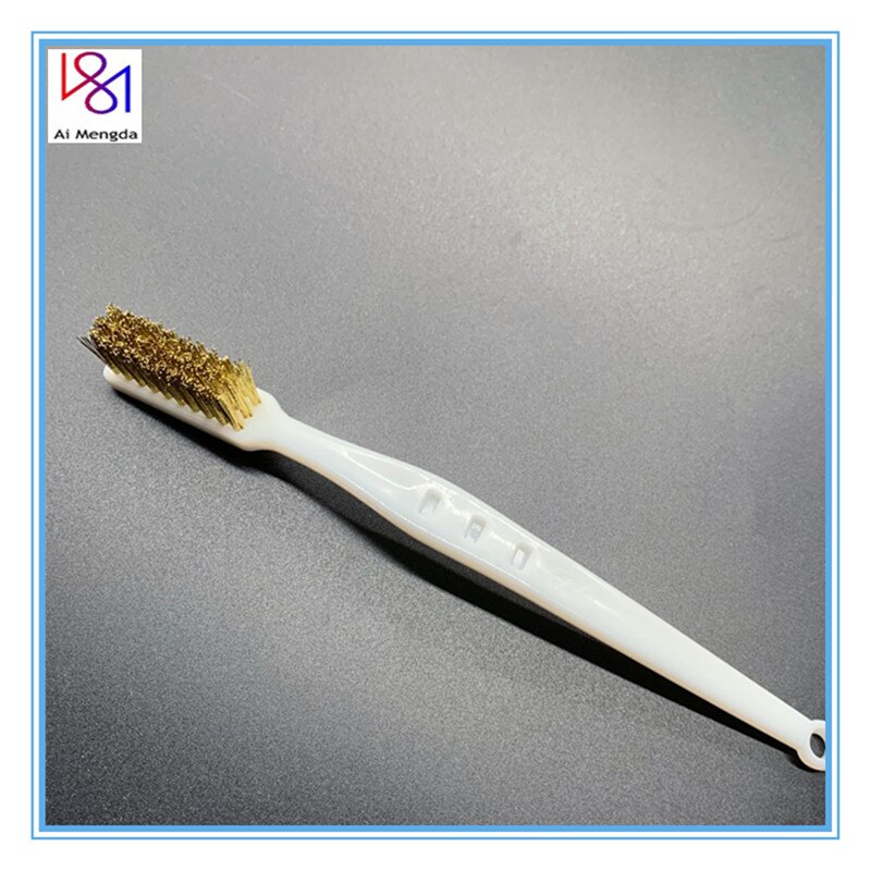 3D Printer Cleaner Tool Copper Wire Toothbrush Copper Brush Handle Hotend Cleaning Bed Cleaning Parts For Nozzle Block