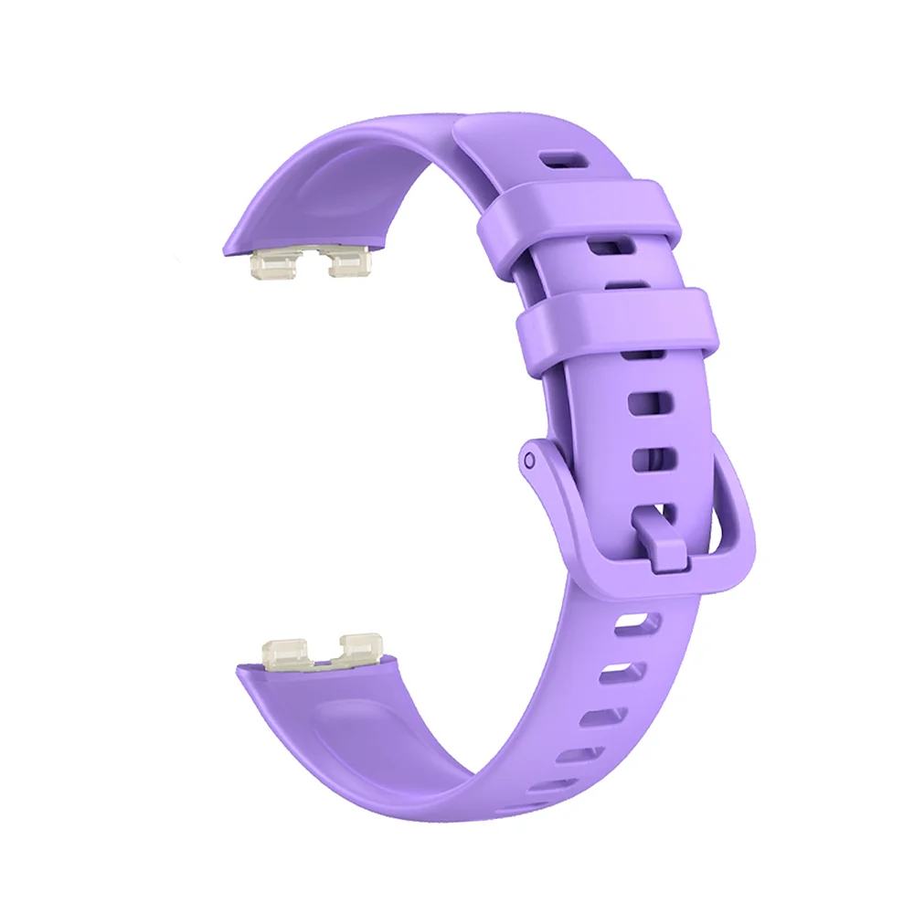 Silicone Strap for Huawei Band 9 Watchbands Replacement Bracelet Accessories for Huawei Band 8 Screen Protector Bumper Watchband: blue powder