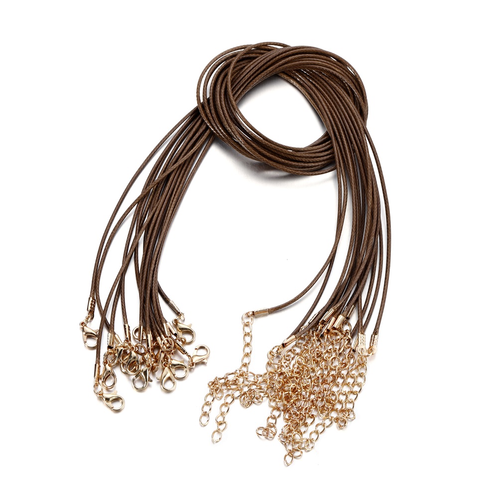 10 unids/lote 1,5mm cordón de cuero COLLAR COLGANTE con cierre cuerda trenzada ajustable para fabricación de joyería DIY collar pulsera Acces: Gris