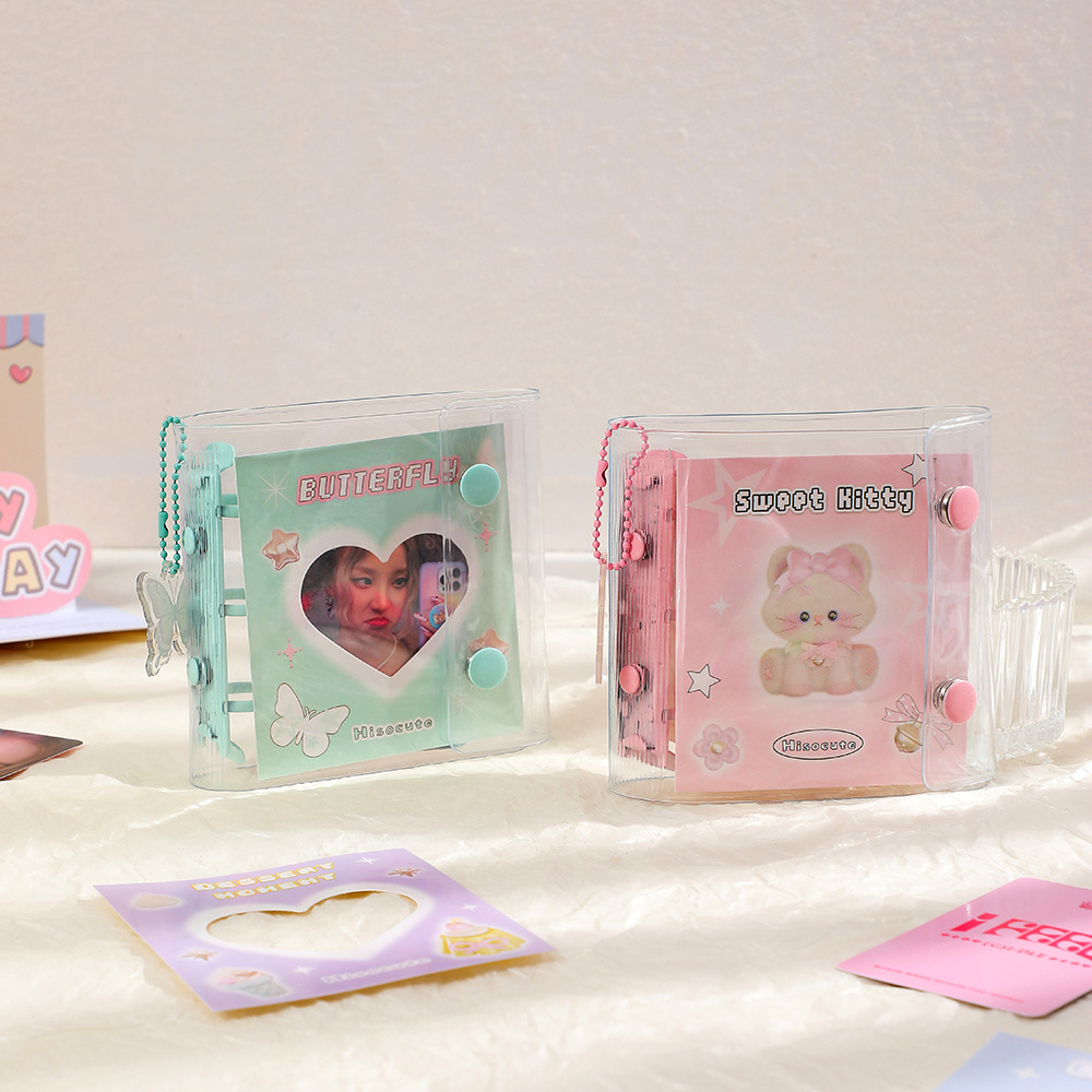 Girls Korean 3 holer cute binder notebook ledger student mini portable notebook pocket small size note book