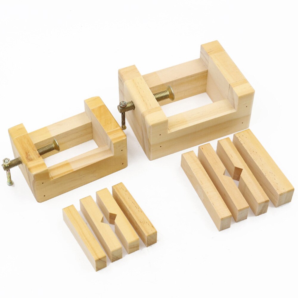 Large Size Pine Wood Engraved Printing Fixing Tool Engraved Seal Stone Engraved Chapter Fixing Tool(Beige)