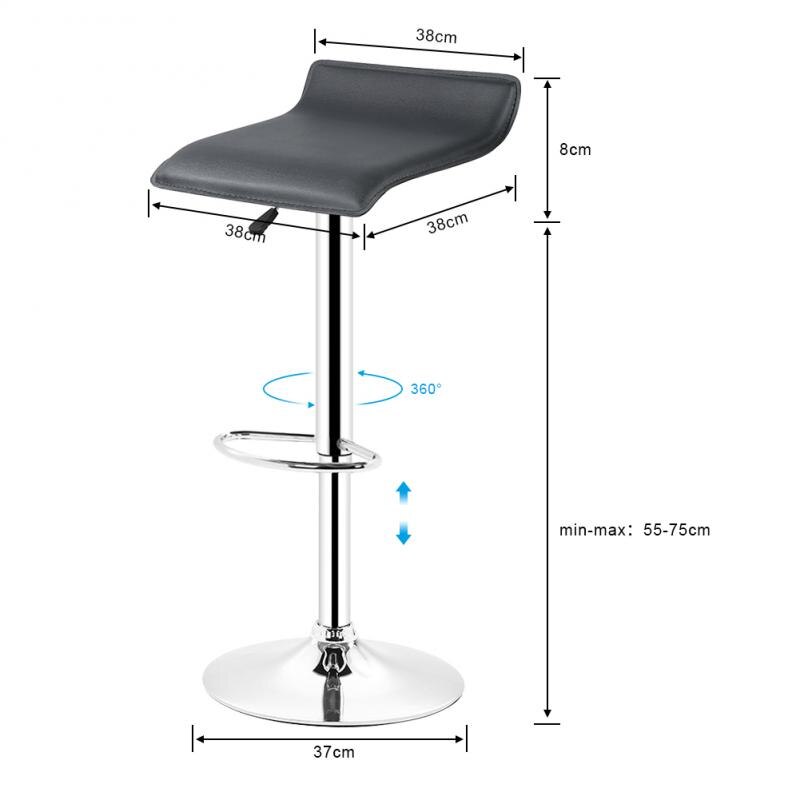 Set Van 2 Keuken Bar Stoel Vrijetijdsbesteding Lederen Draaibare Barkrukken Stoelen Hoogte Verstelbare Pub Stoel Home Office Keuken Stoel hwc