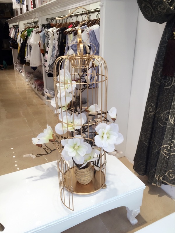 Cage à oiseaux en fer métal avec décoration artisanale pour mariage, pour domicile, maison, salon, chambre à coucher, décoration de fenêtre