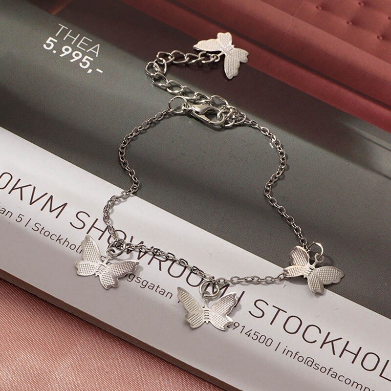 Rustfrit stål armbånd kvinder dejlige dyr sommerfugl strand armbånd armbånd smykker tilbehør