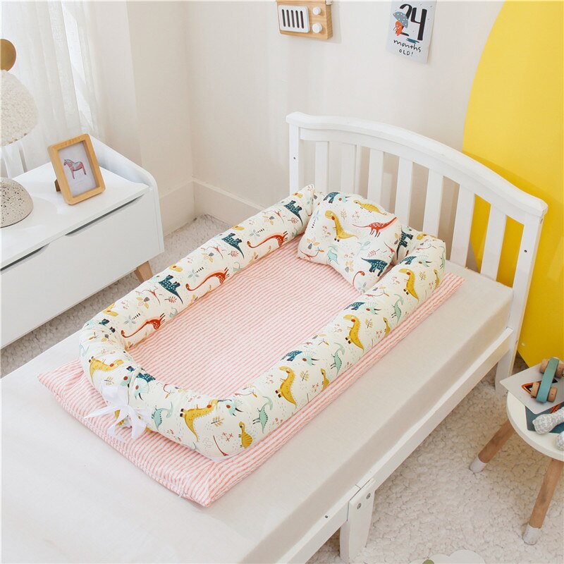 Berceau Portable pour bébé avec oreiller, 50x90cm, lit lavable, pour -né, lit de voyage amovible: Crib-A12