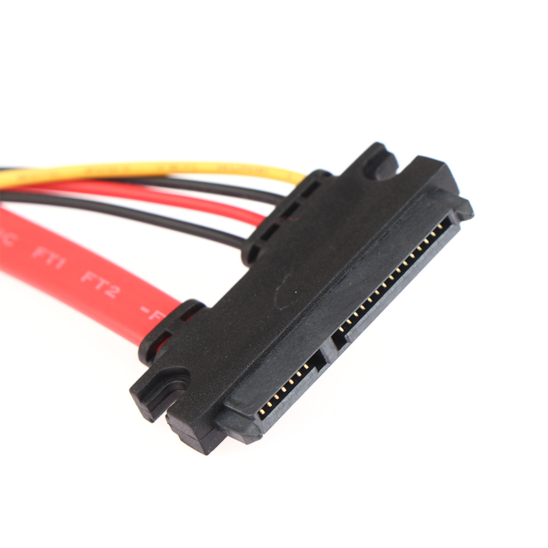2- -in- -1 7- pins sata-datakabel  + 2.0mm 4- pins voedingskabel gecombineerd 7+15- pins 22p sata-conjoint cd/dvd-harde schijfkabel 20/40cm