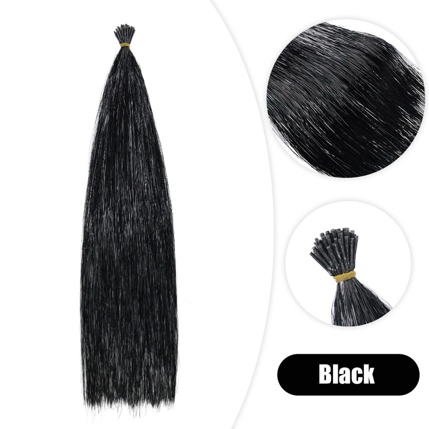 50 stks Synthetische I Tip Klatergoud Hair Extensions Glitter Klatergoud Haar Fee Haarstukjes Party Dazzle Haaraccessoires Voor Vrouwen Meisjes: #1B