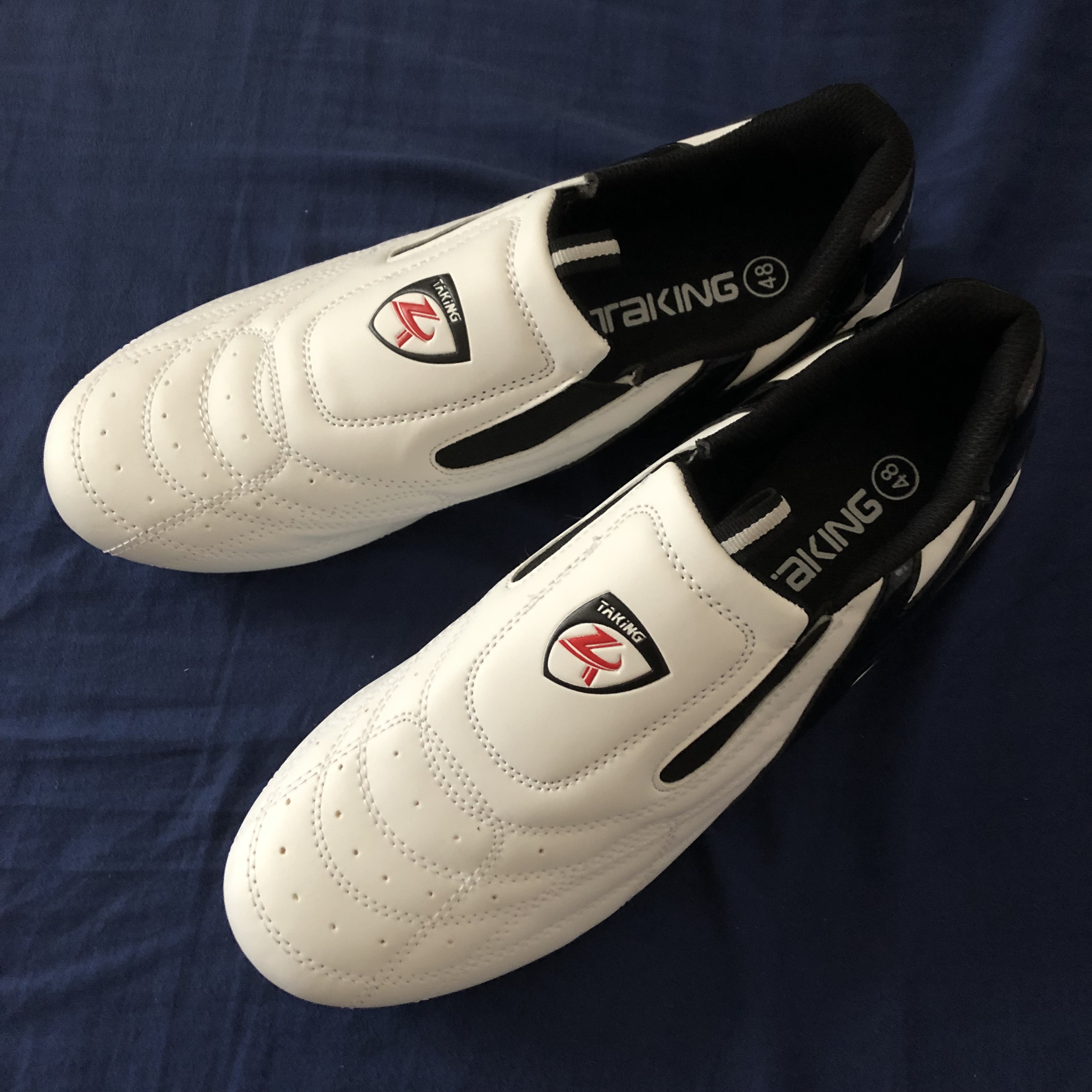 Euro størrelse 26-48 børn taekwondo sko pu åndbare voksne træningssko ægte tae kwon do zapatos ingen slips små store yards
