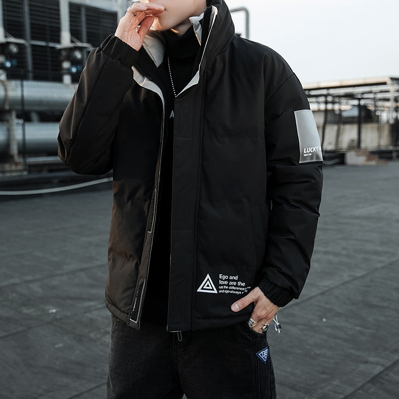 2020 kurtka zimowa mężczyźni Streetwear Hip Hop Parka dla mężczyzn gruby ciepły wiatroszczelny płaszcz z podszewką odzież sportowa płaszcz mężczyźni