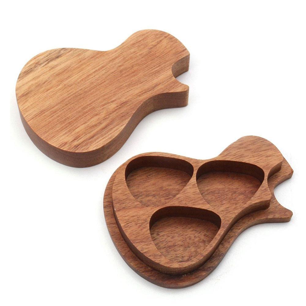 Plettro per chitarra plettro per chitarra in legno plettro per chitarra plettro scatola di immagazzinaggio accessori per chitarra scatola di legno di acacia plettri in legno di ulivo