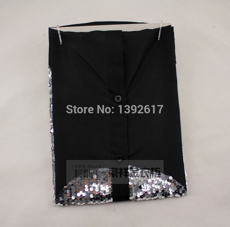 hommes paillettes noir/doré chemise de smoking chemise de smoking