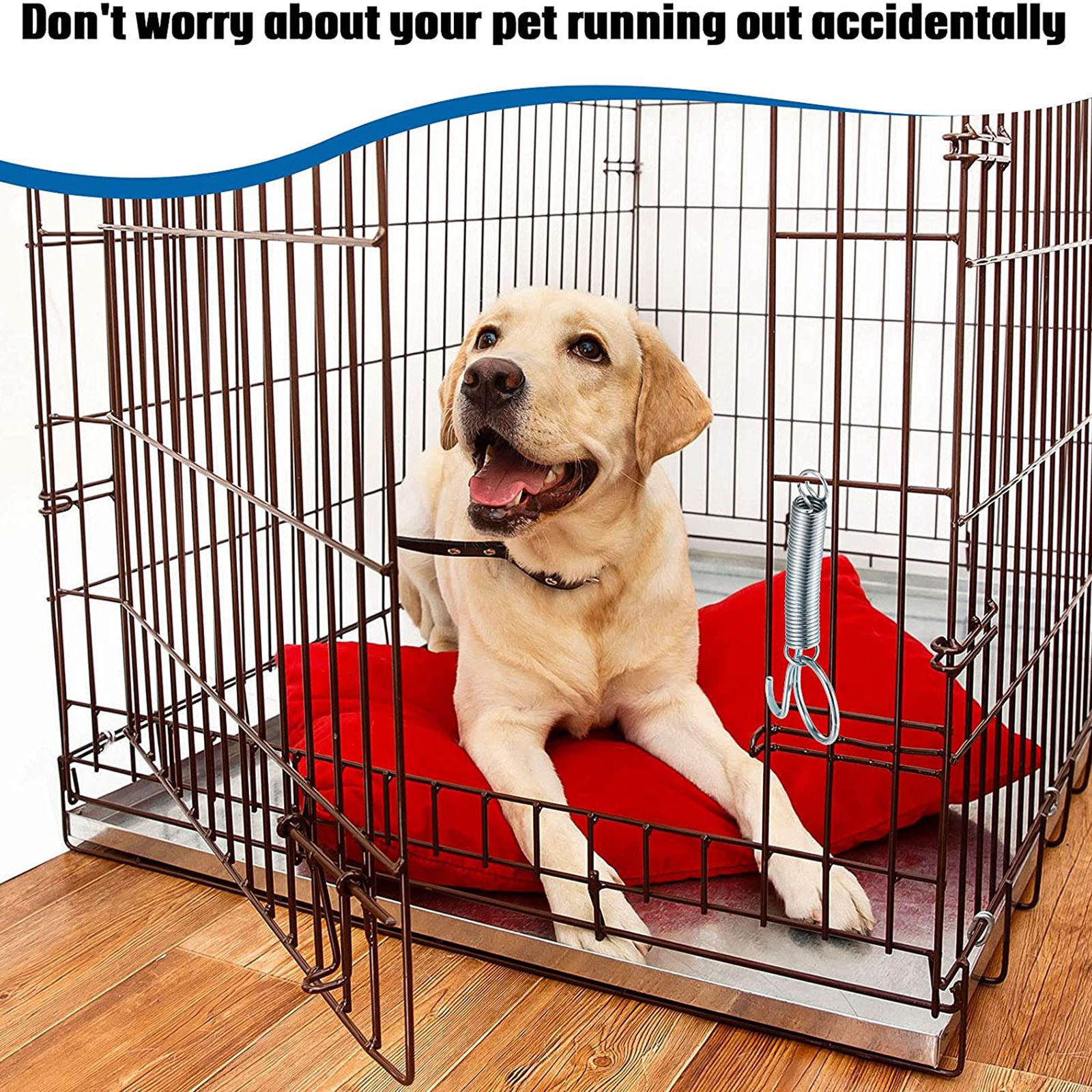 20pcs Spring Latch for Pet Cage Door Metal Finger Spring Latch Hook for Fixing Rabbit Birds Rodents Hamster Cage Door