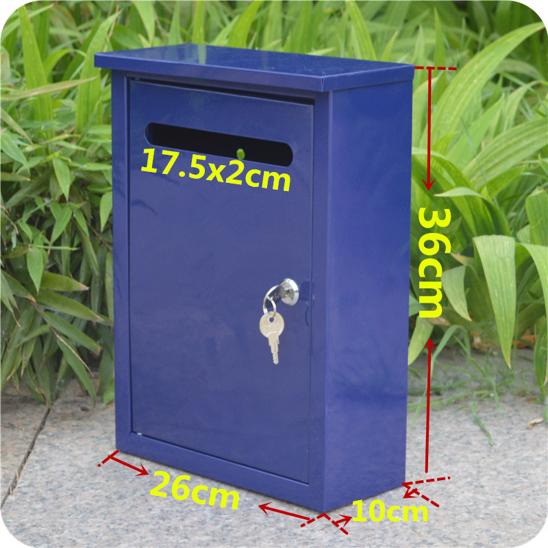 Villa Mailbox Outdoor Wall Mount Security Locking Mailbox Letter Box Home Garden Decoration Letter Newspaper Magazine Post Box
