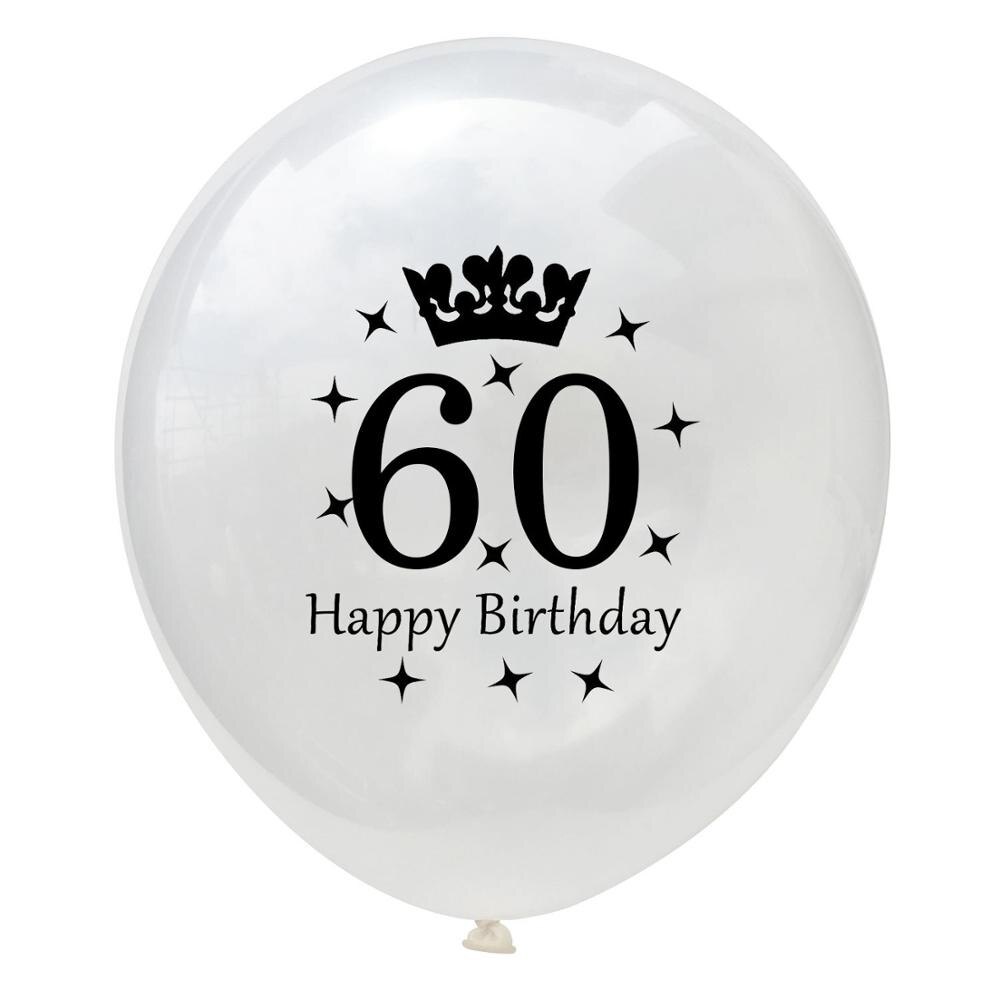 5 stuks 12 inch 16 18 21 30 40 50 latex ballonnen met cijferprint voor doe-het-zelf confetti ballonnen voor een gelukkige verjaardag, bruiloft of babyshowerdecoratie: 60