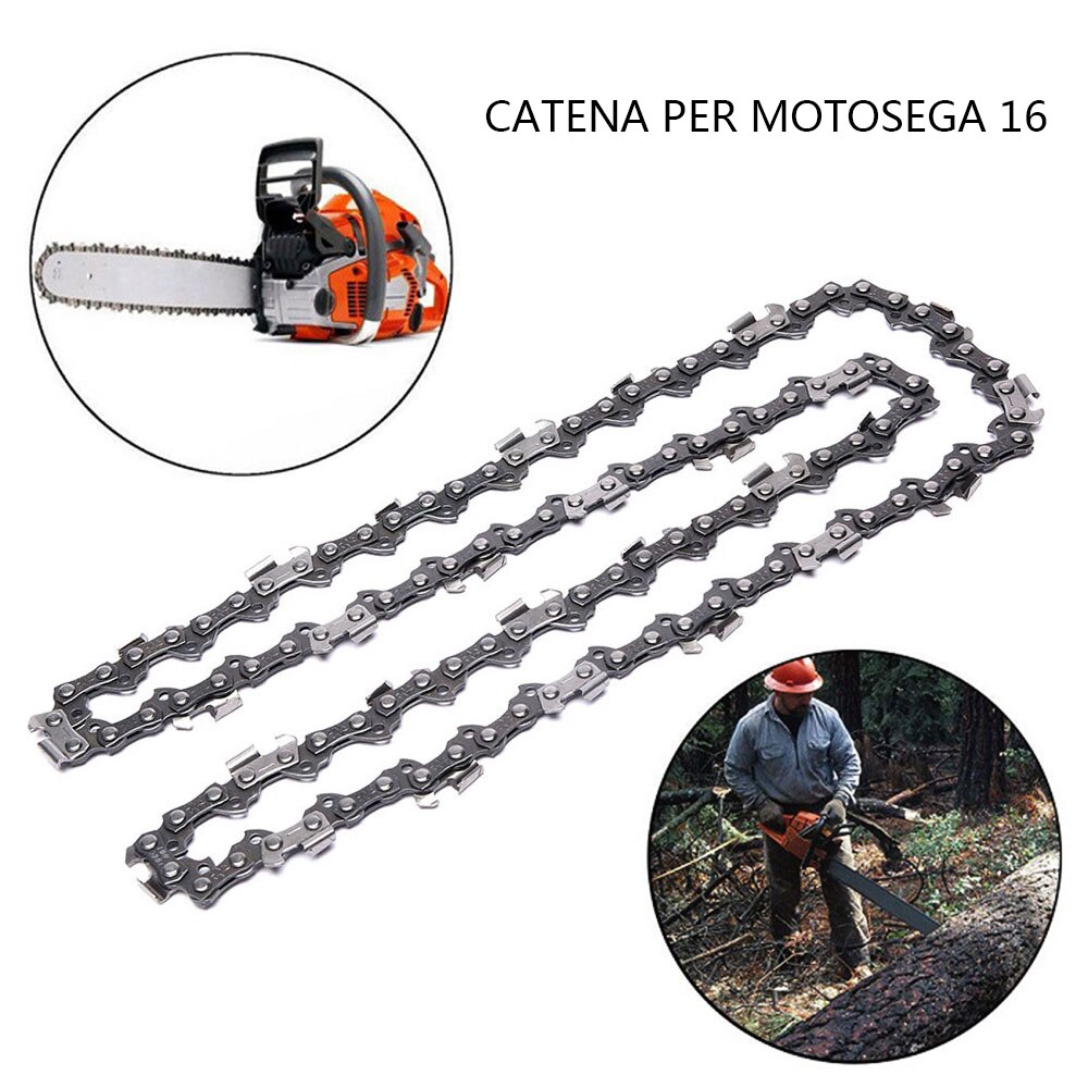 16 Inch Semi Chisel Chainsaw Chain 3/8" Blade Wood Cutting Links Replacement Parts Chainsaw Spares for Electric Saw