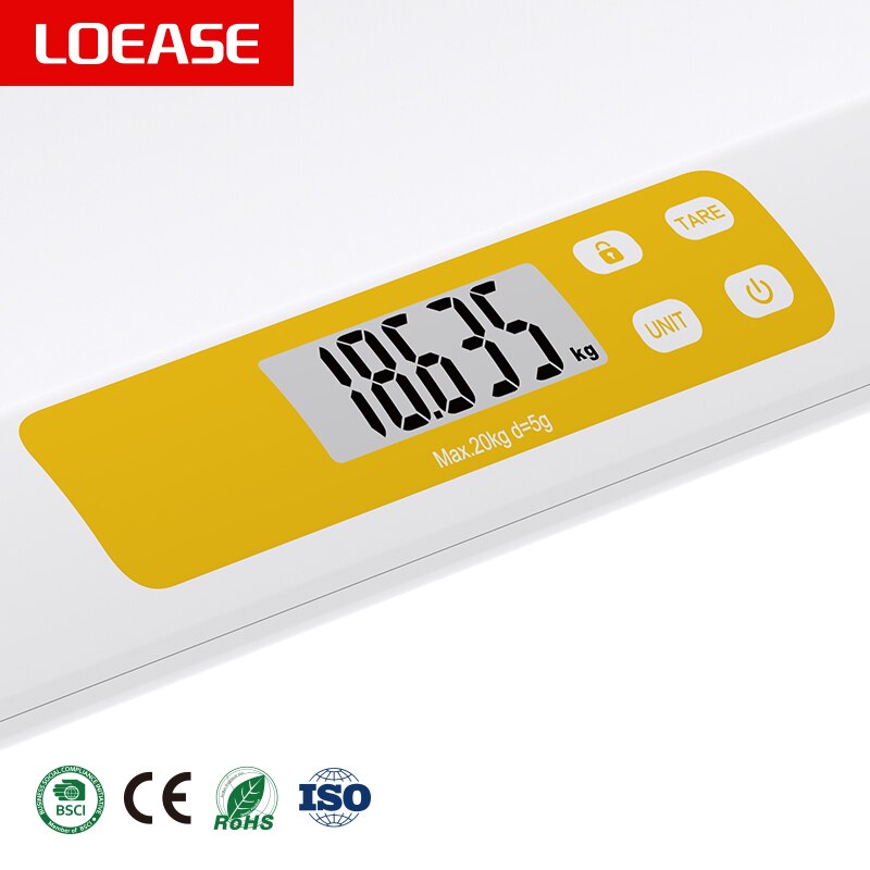 Digital Baby Scale ABS Body Lcd Display Infant Scale Pet Weighing Tool Super Slim Max 20kg Division 5g ДЕТСКИЕ ВЕСЫ