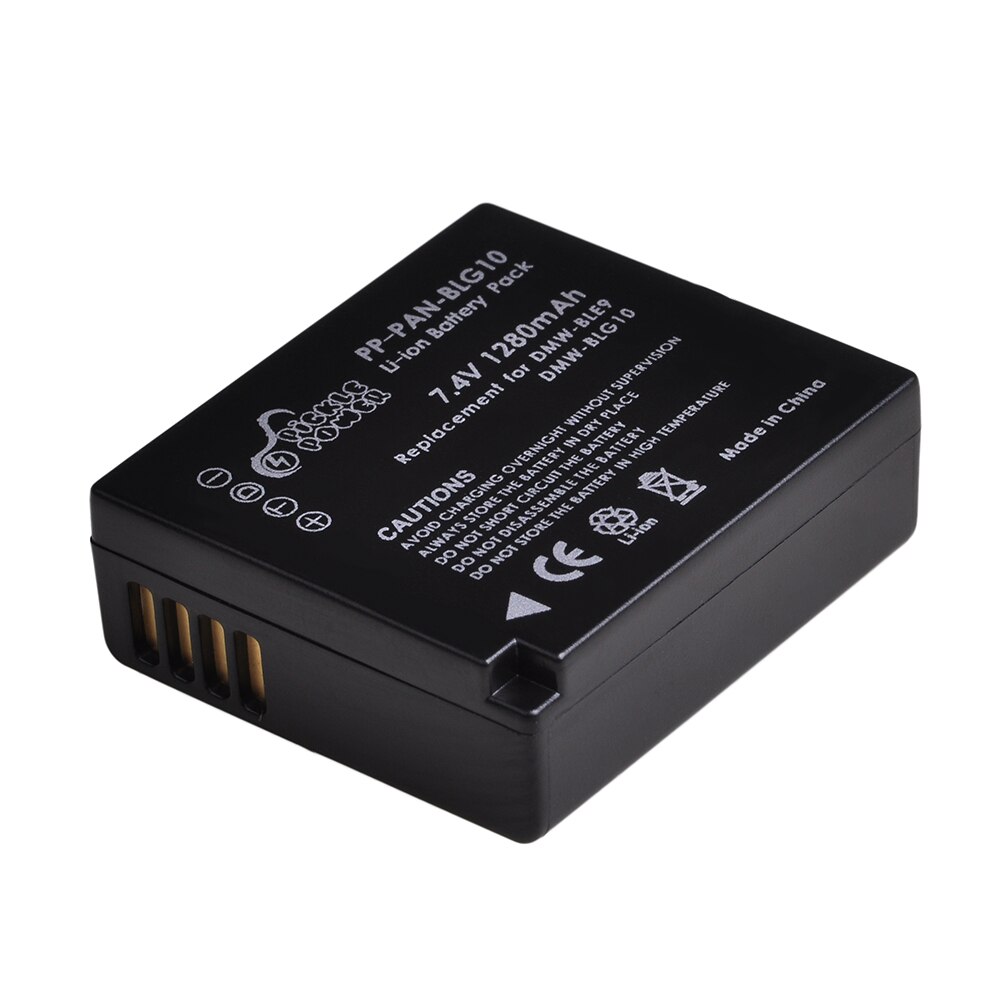 3Pc 1280mAh DMW-BLG10 BLG10E DMW-BLE9 Batterie + Type-c Chargeur LED pour Panasonic Lumix GF3 GF5 GF6 GX7 LX100 GX80 GX85 ZS60 ZS100