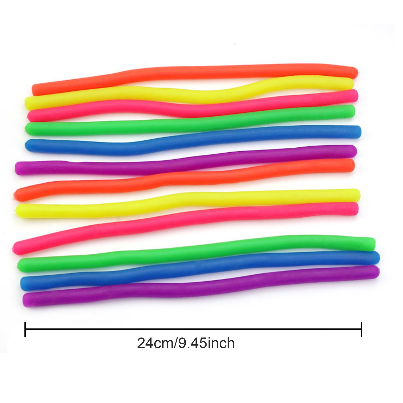 1/6/12Pcs Diverse Kleuren Soft Rubber Rekbare String Noedels Stress Angst Relief Speelgoed Voor Volwassenen Kids verjaardagsfeestje Gunsten