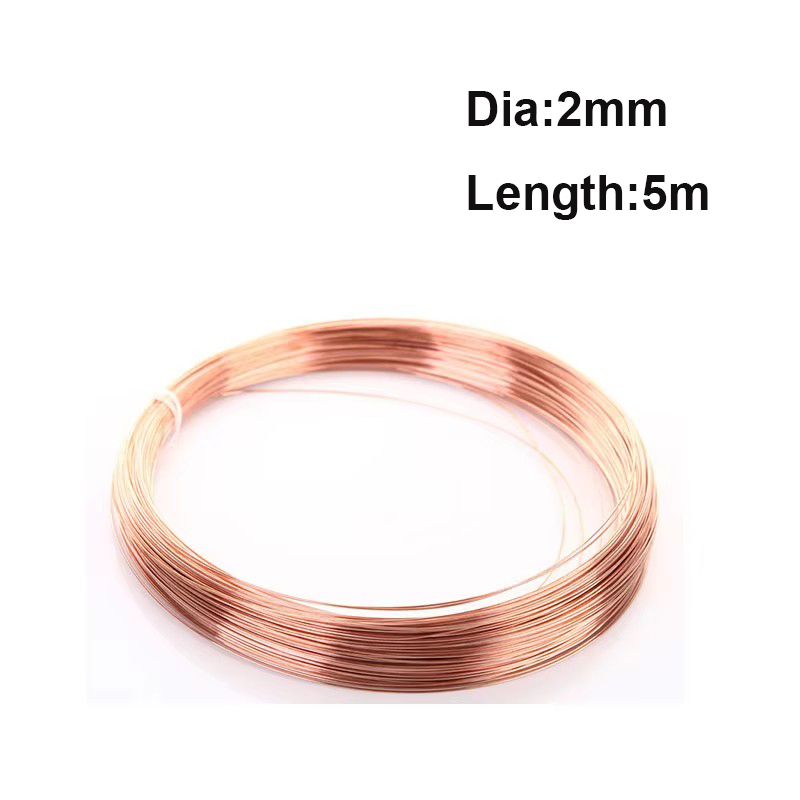 1~10M Pure Copper Wire Bare Wire Conductive Copper Wire Diameter 0.1/0.2/0.3/0.5/0.8/1/1.2/1.5/1.8/2/ 2.5/3/3.5/4.0/4.5/5.0mm: PURPLE