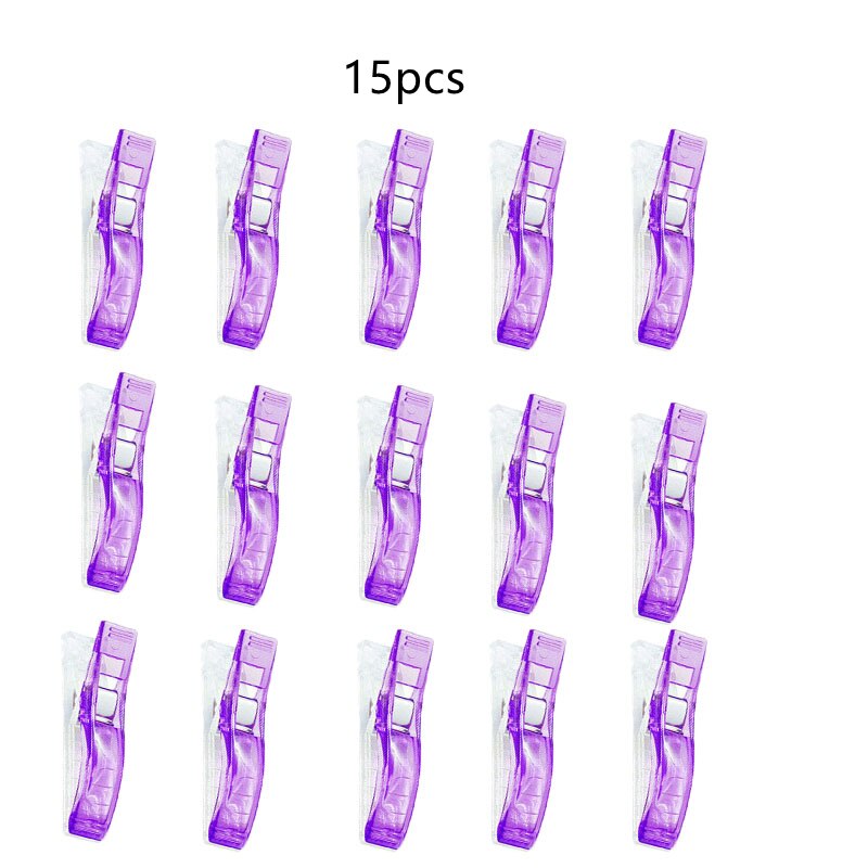 38pcs edging clip patchwork fixed edging clip clothes clip sewing clip knitting tools home office supplies: 15 pcs purple