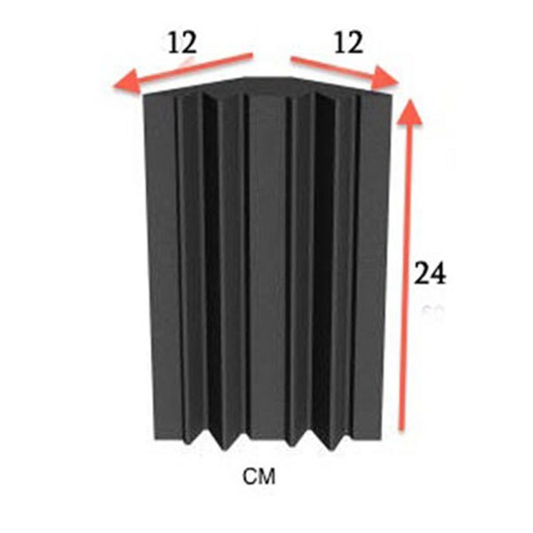 12 Pcs Black Bass Sponge For Corner Wall, Sound Absorbing Studio Sponge